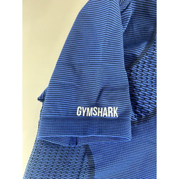 Gym Shark Womens Sport Small Seamless Tank Top Midi Cropped Blue Body Fit - Picture 4 of 6